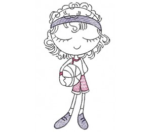 Stickdatei - Basketball Mädchen